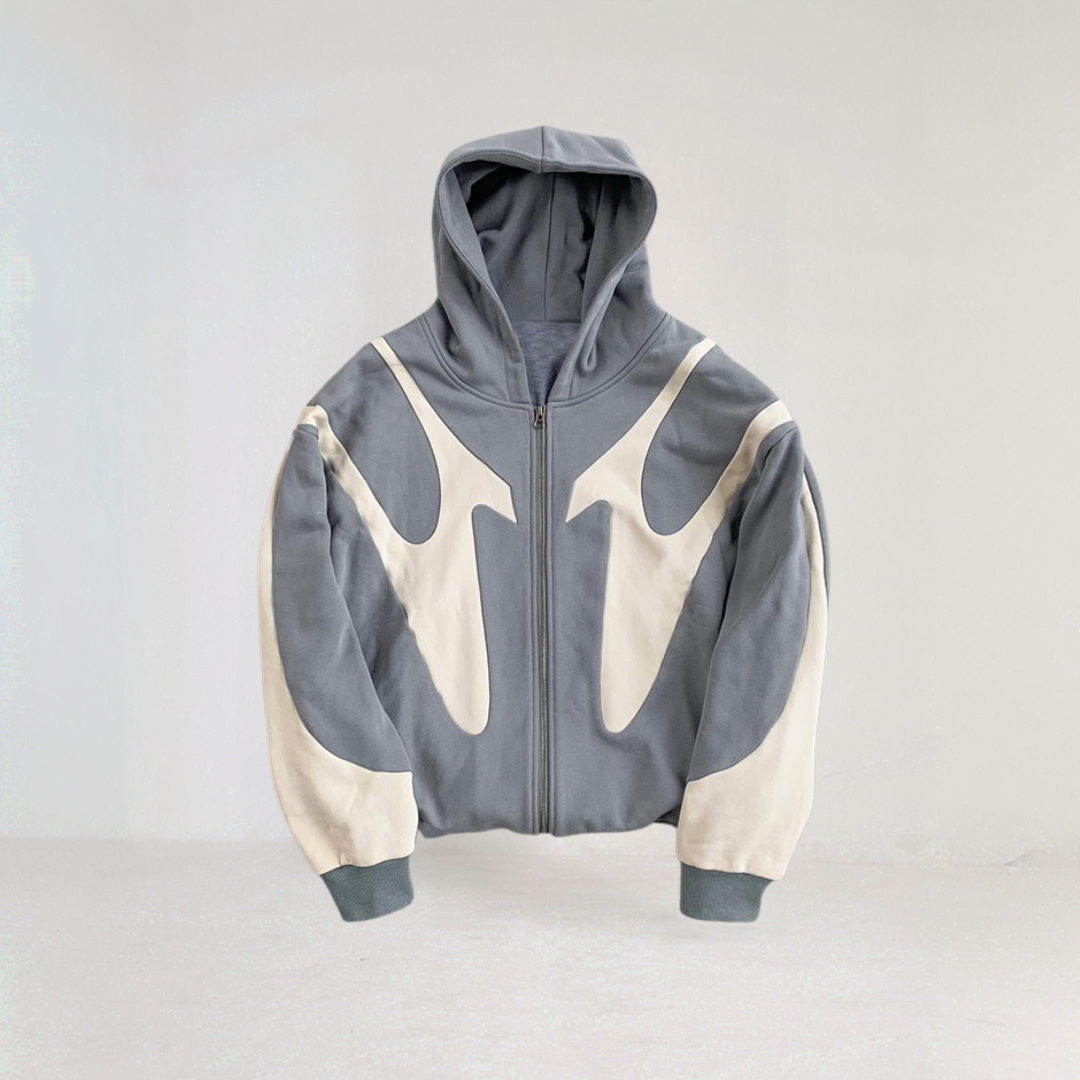 Men's Graphic Double-Zip Hoodie afbeelding 1