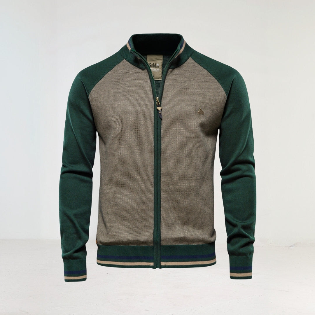 Men's Stylish Full-Zip Knitted Jacket afbeelding 2