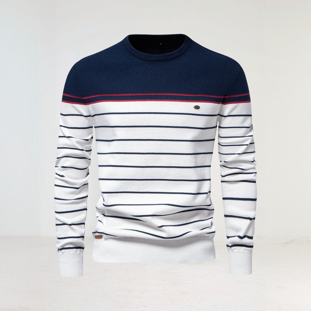 Men's Stripped Casual Sweater afbeelding 1