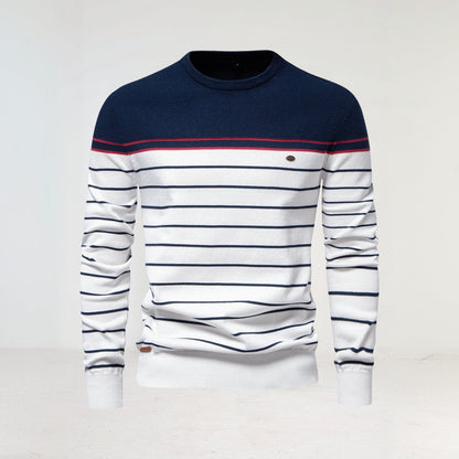 Men's Stripped Casual Sweater afbeelding 1