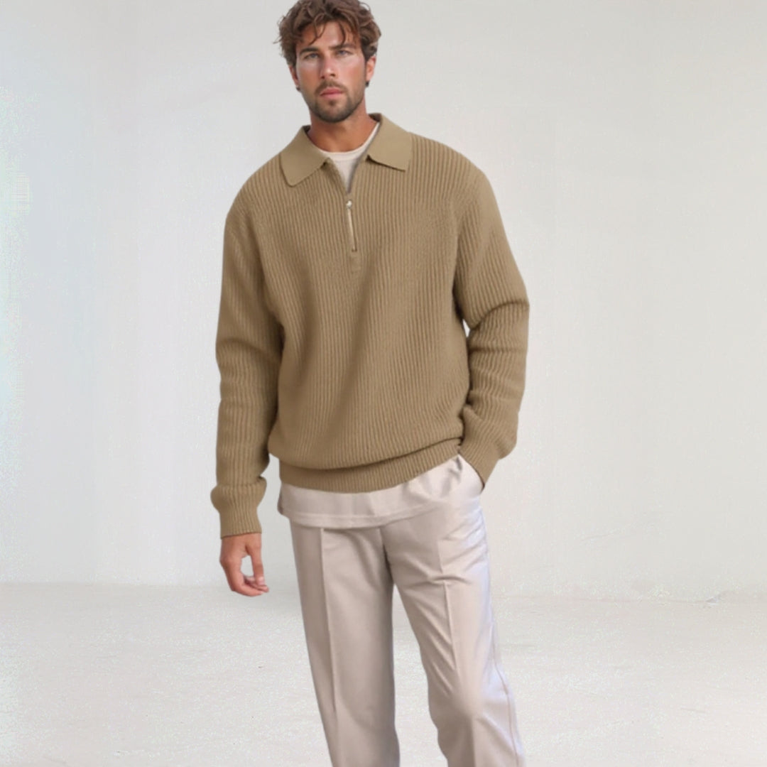 Men's Casual Half-Zip Sweater afbeelding 1