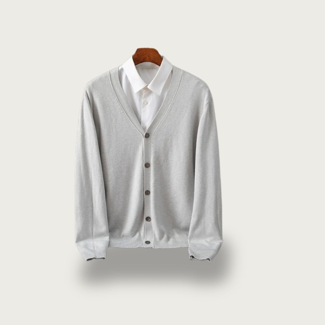 Classic V-Neck Cardigan For Men afbeelding 2