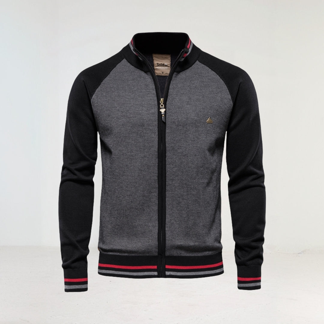 Men's Stylish Full-Zip Knitted Jacket afbeelding 4