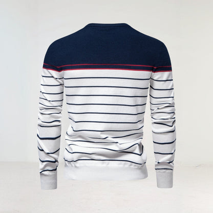 Men's Stripped Casual Sweater afbeelding 3