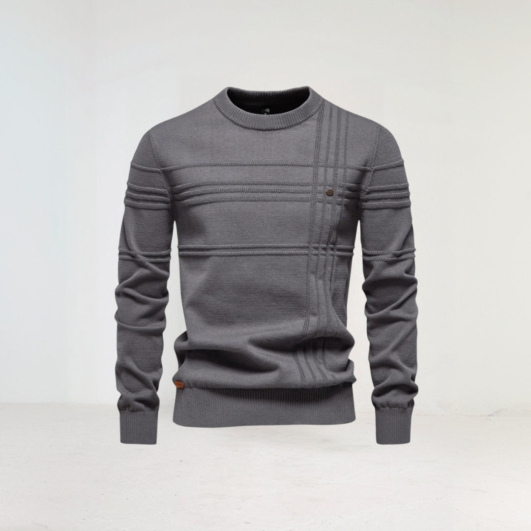 Men's Casual Textured Cotton Sweater afbeelding 6