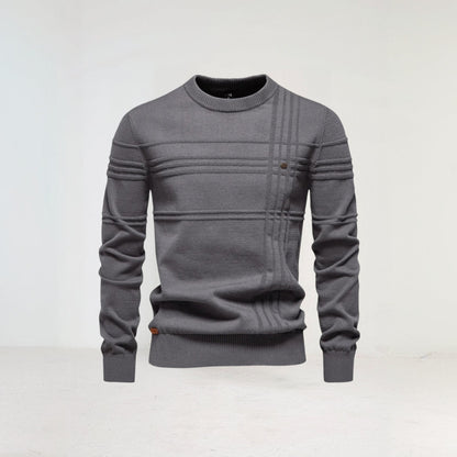 Men's Casual Textured Cotton Sweater afbeelding 6