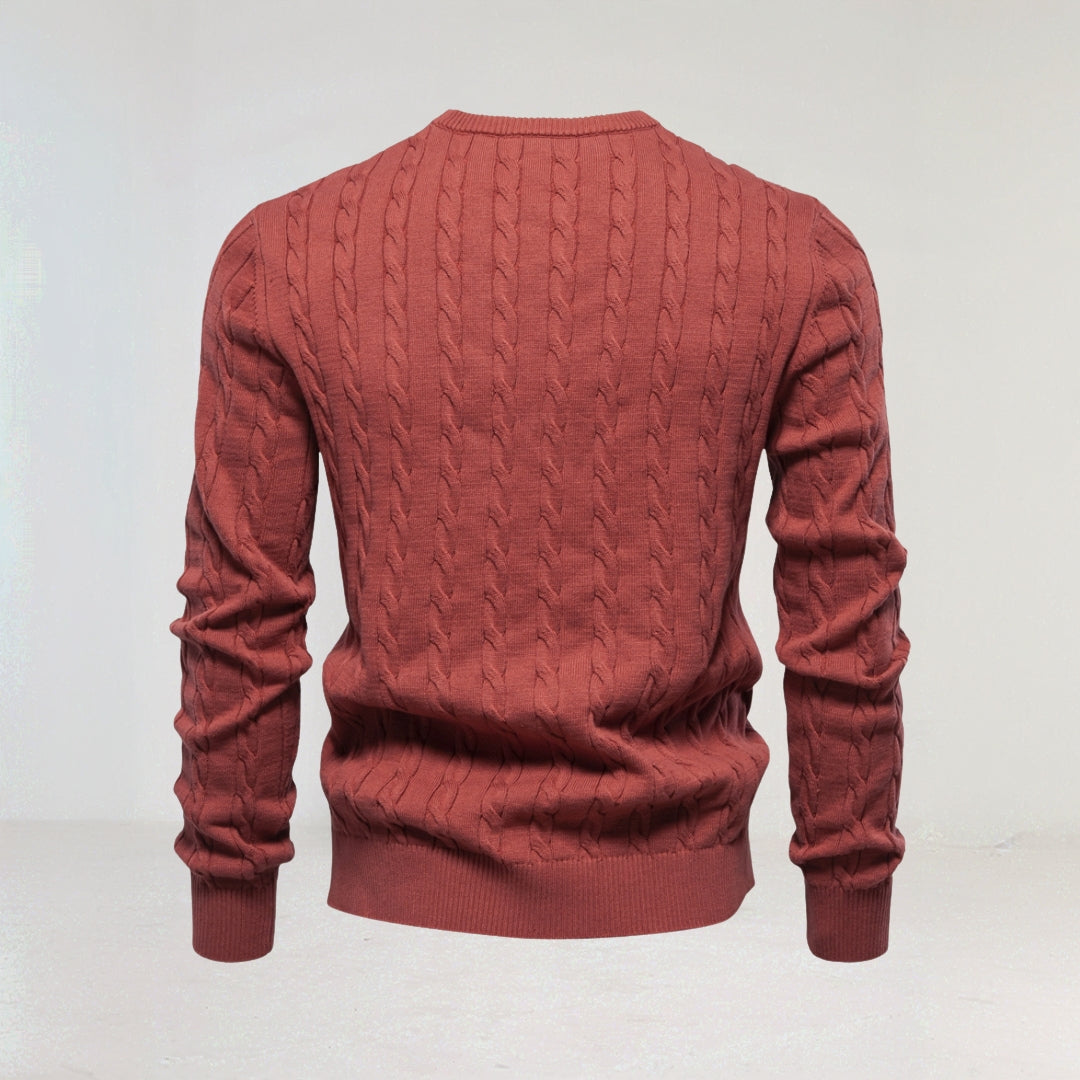 Classic Men's Cable Knit Sweater afbeelding 8