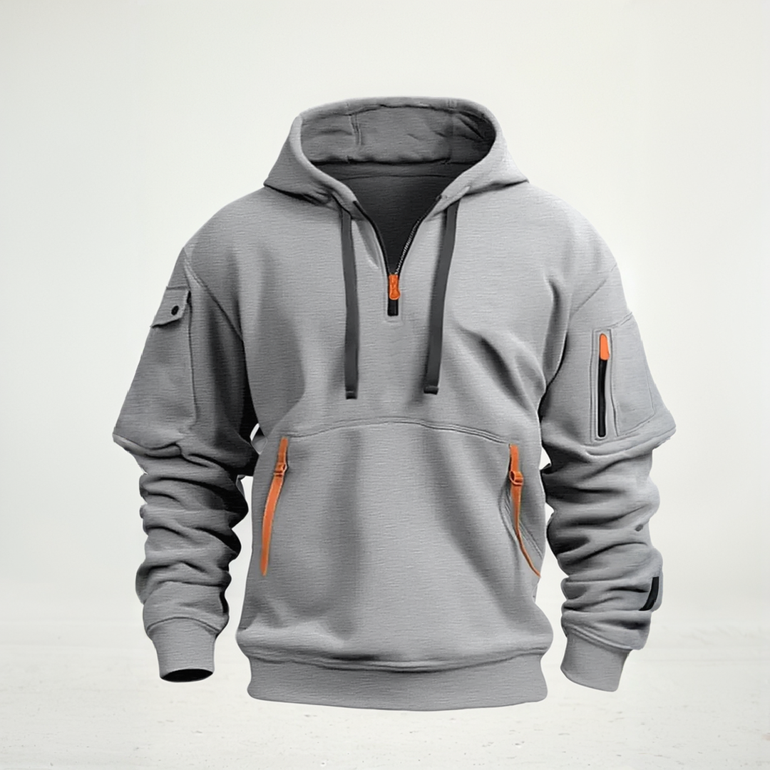 Mens Hoodie With Zip Pockets afbeelding 3